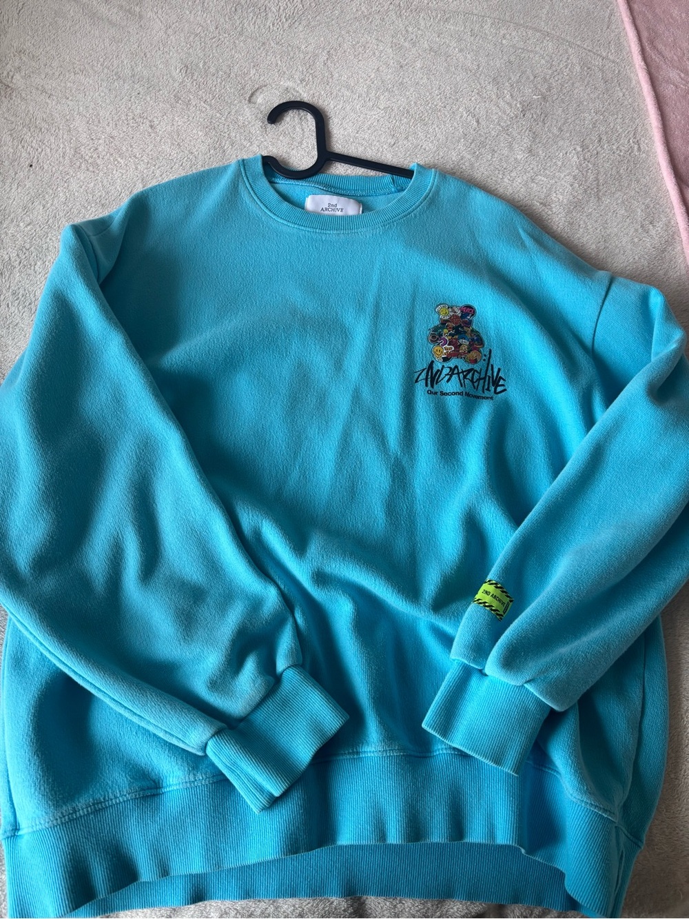 2nd ARCHIVE - Blue Crewneck Bear Sweatshirt